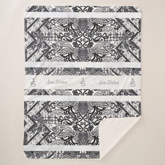 Moderne BATIK Patroon Sherpa Deken (Voorkant)