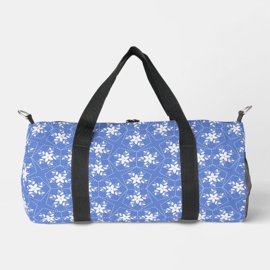 Moderne Batik Patroon Witte Jasmin Bloem Plunjezak (Voorkant)