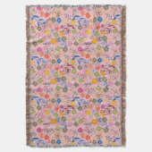 Moderne Batik Roze Schaduw Deken (Voorkant Verticaal)
