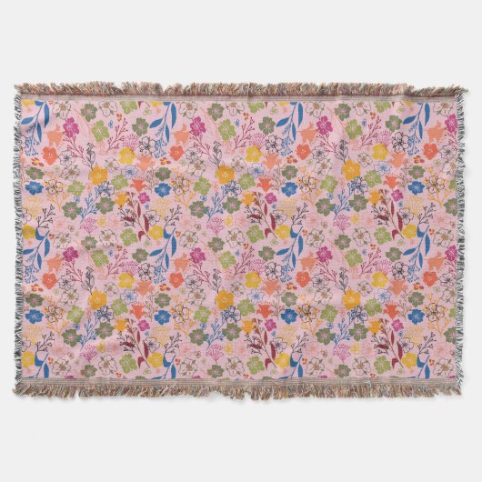 Moderne Batik Roze Schaduw Deken (Voorkant)