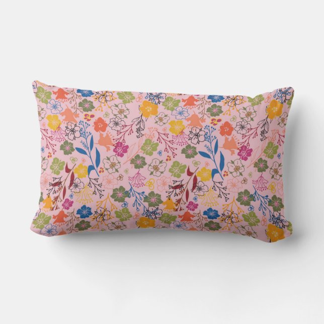 Moderne Batik Roze Schaduw Kussen (Achterkant)
