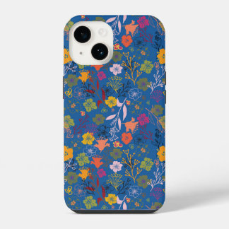 Moderne Batik Victoria Blauw iPhone 14 Hoesje