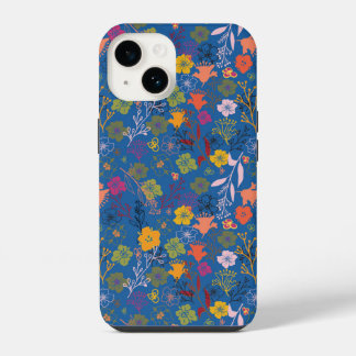 Moderne Batik Victoria Blauw iPhone 14 Hoesje