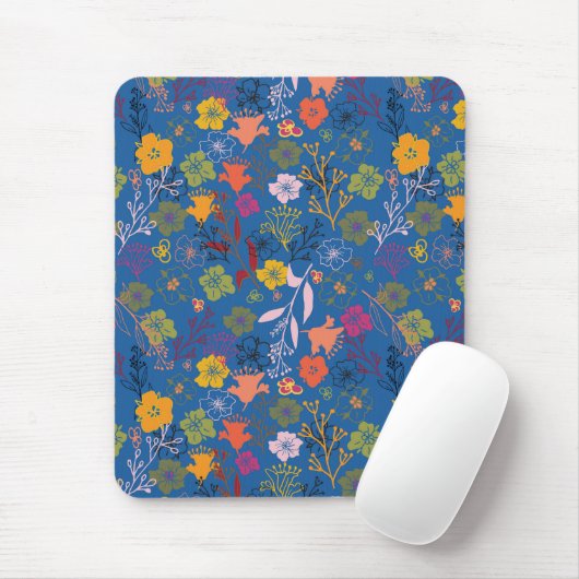 Moderne Batik Victoria Blauw Muismat (Met muis)