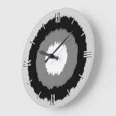 Moderne batikcirkels - grijstinten grote klok (Hoek)