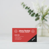 Moderne batterijlade visitekaartje (Staand voorkant)