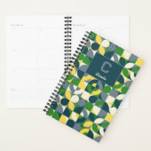 Moderne Bauhaus Abstract Geometrisch Monogram Patr Planner (Display)