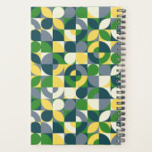 Moderne Bauhaus Abstract Geometrisch Monogram Patr Planner (Achterkant)