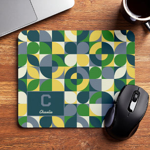 Moderne Bauhaus Abstract Geometrisch Monogrampatro Muismat
