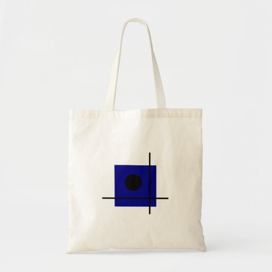 Moderne Bauhaus Art Blue Composition Tote Bag (Voorkant)