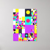Moderne Bauhaus geometrisch patroon Canvas Afdruk (Voorkant)