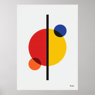 Moderne Bauhaus Geometrische Abstracte Minimalisti Poster