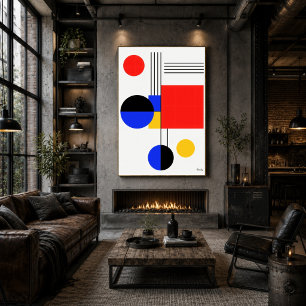 Moderne Bauhaus Geometrische Abstracte Minimalisti Poster