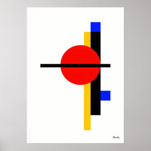 Moderne Bauhaus Geometrische Minimalistische Wandk Poster