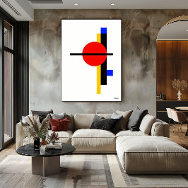 Moderne Bauhaus Geometrische Minimalistische Wandk Poster
