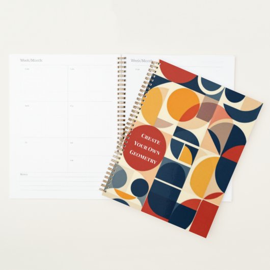 Moderne Bauhaus geometrische patroon Planner (Display)
