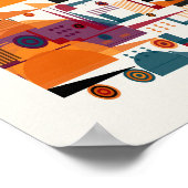Moderne Bauhaus geometrische patroon Poster (Hoek)