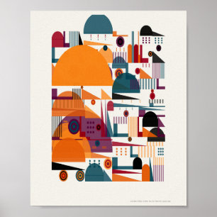Moderne Bauhaus geometrische patroon Poster