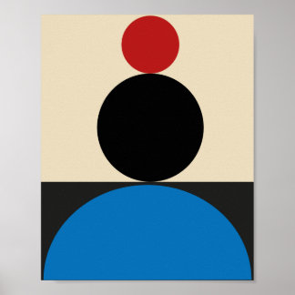 Moderne Bauhaus Retro Geometrisch Poster