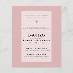 Moderne BAUTIZO Bautismo DOOP Uitnodiging Flyer