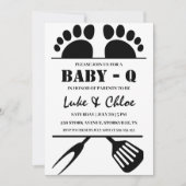 Moderne BBQ babyshower uitnodigingen (Voorkant)
