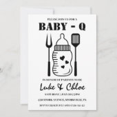 Moderne BBQ babyshower uitnodigingen (Voorkant)