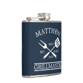 Moderne BBQ Grill Master Fathers Day Cadeaus Heupfles (Rechts)