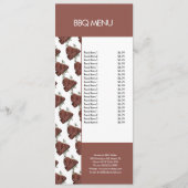 Moderne BBQ Grill Steak Restaurant Menu (Voorkant)