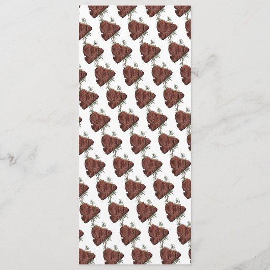 Moderne BBQ Grill Steak Restaurant Menu (Achterkant)