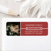Moderne 'Be Merry' Foto's Retouradres Etiket (Insitu)