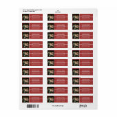 Moderne 'Be Merry' Foto's Retouradres Etiket (Full Sheet)