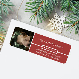 Moderne 'Be Merry' Foto's Retouradres Etiket