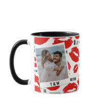 Moderne Be My Valentines Lippen Koppel Foto Initia