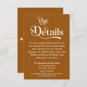 Moderne "Be our Guest" bruiloft details Informatiekaartje (Voorkant / Achterkant)