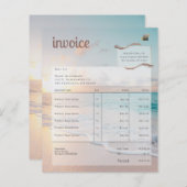 Moderne Beach Business Factuur (Voorkant / Achterkant)