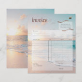Moderne Beach Business Factuur (Voorkant / Achterkant)