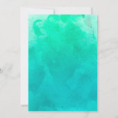 Moderne Beach Destination Wedding Invitations Kaart (Achterkant)