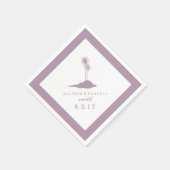 Moderne Beach Island bruiloft servetten - Violet (Hoek)
