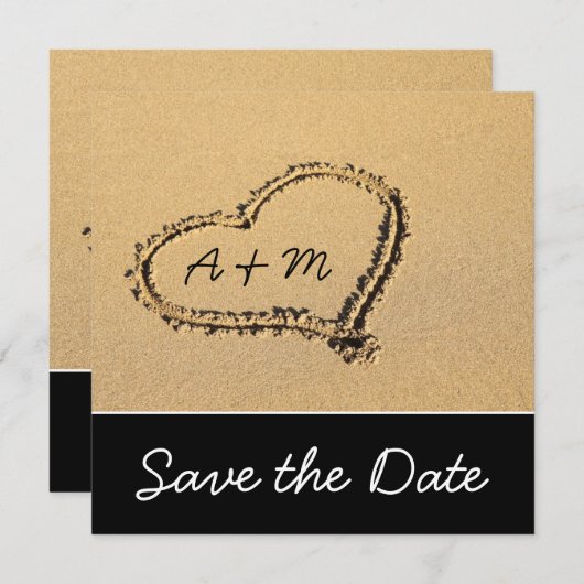 Moderne Beach sparen de Kaarten van de Datum (Voorkant / Achterkant)