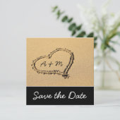 Moderne Beach sparen de Kaarten van de Datum (Staand voorkant)