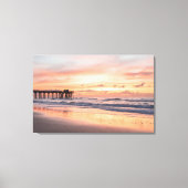 Moderne Beach Sunrise Achtergrond Canvas Afdruk (Voorkant)