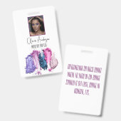 Moderne Beauty Swatch Make-up Kunstenaar Identific Badge (Voor- en achterkant)
