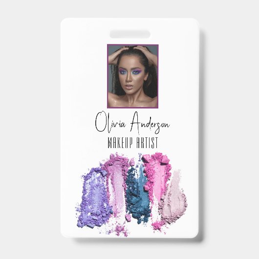 Moderne Beauty Swatch Make-up Kunstenaar Identific Badge (Voorzijde)