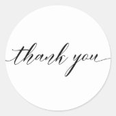 Moderne bedankingscript calligrafie sticker (Voorkant)