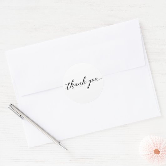 Moderne bedankingscript calligrafie sticker (Envelop)