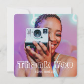 Moderne Bedankje Aangepaste Foto Collage Feest Bedankkaart (Voorkant)