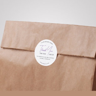 Moderne bedankje script typografie sticker