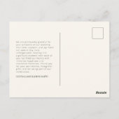 Moderne bedankkaart briefkaart (Achterkant)