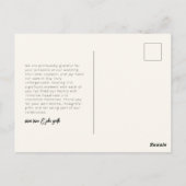 Moderne bedankkaart briefkaart (Achterkant)