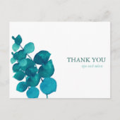 Moderne Bedankkaart Eucalyptusbladeren Zakelijk Briefkaart (Voorkant)